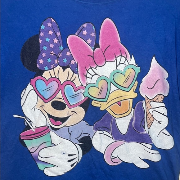 Disney Blue Short Sleeve Tee with Playful Character Design. Large - Picture 2 of 4